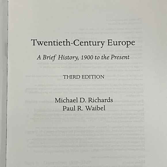 Twentieth Century Europe Paperback Book NWOT A Brief History 1900 To The Present - Picture 5 of 10